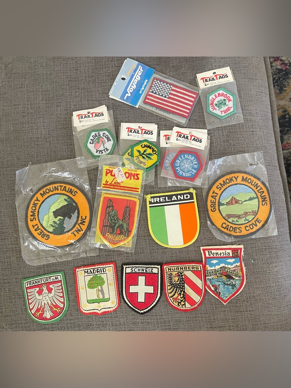 Souvenir Patches - Assorted Travel Countries/US Parks